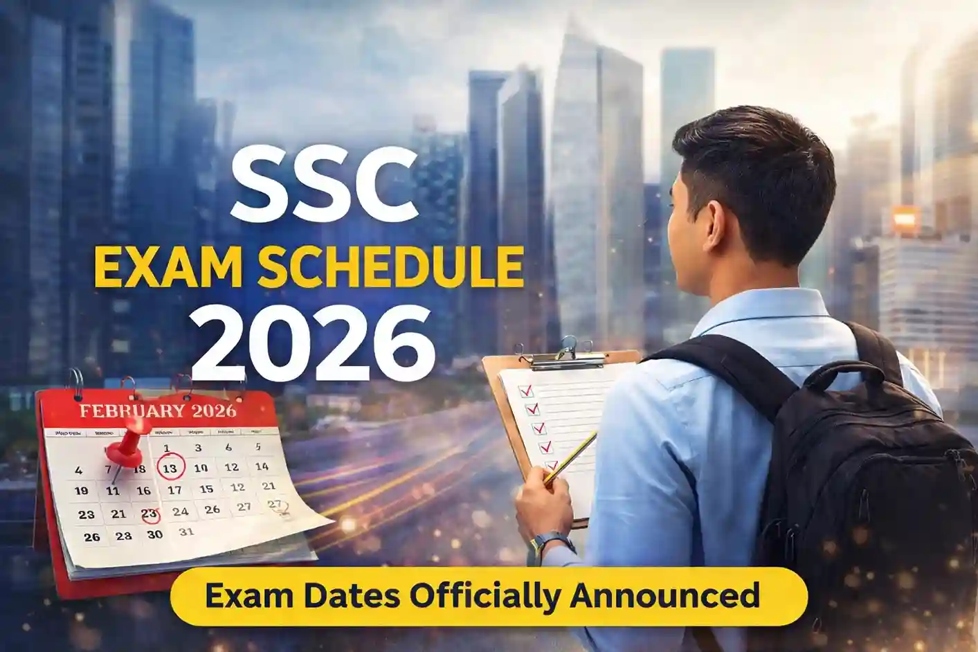 SSC Exam Schedule 2026 official notice