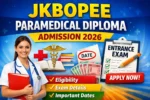 JKBOPEE Paramedical Diploma Admission 2026 application form