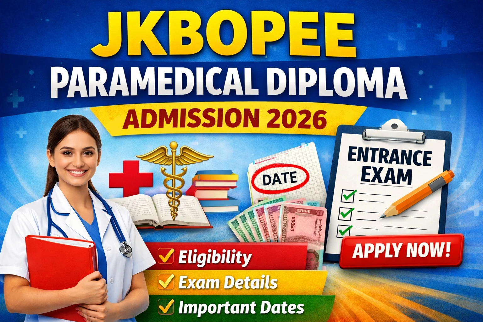 JKBOPEE Paramedical Diploma Admission 2026 application form