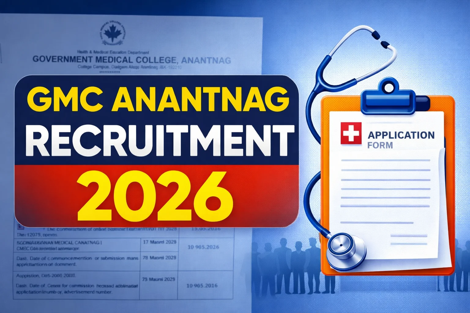 GMC Anantnag Recruitment 2026 official notification for technician and paramedical posts