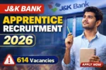 J&K Bank Apprentice Recruitment 2026 notification and application process