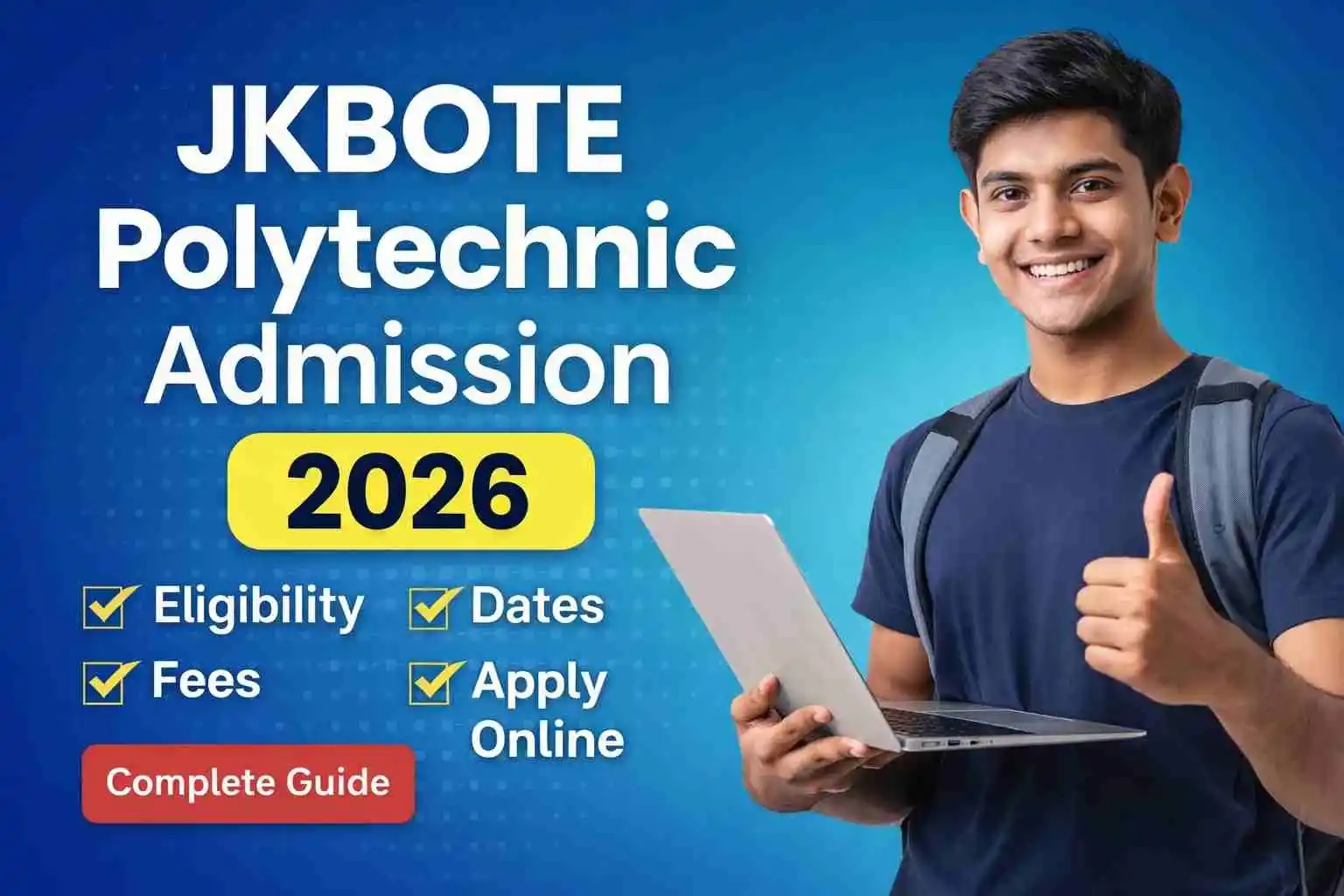 JKBOTE Polytechnic Admission 2026 application form