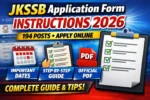JKSSB Application Form Instructions 2026 step by step process