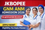 JKBOPEE GNM ANM Admission 2026 notification