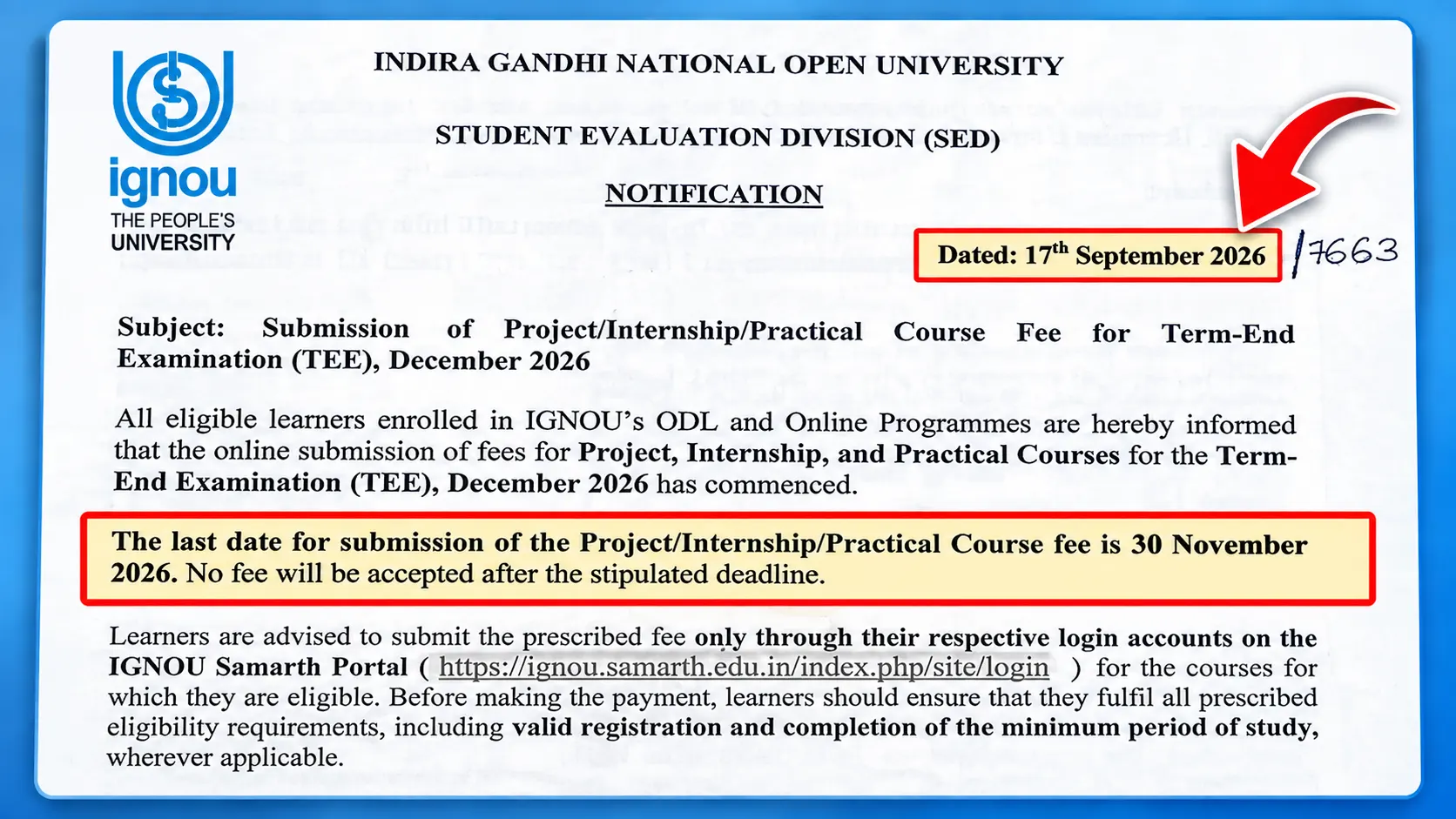 IGNOU TEE DECEMBER 2026 PROJECT